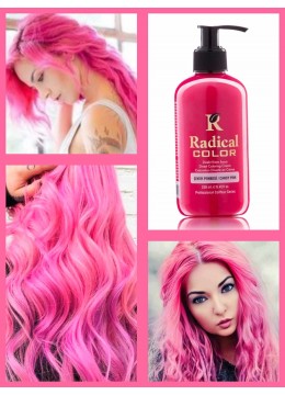Боя за коса за балеаж и кичури цвят Розов захарен памук - Radical