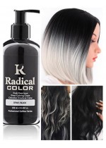 Боя за коса на водна основа за кичури и бели корени цвят Черно - Radical
