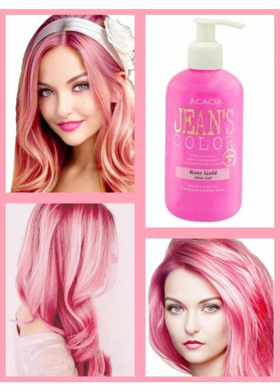 Боя за коса цвят Розово злато на водна основа Rose Gold - Jeans Color пастелна серия