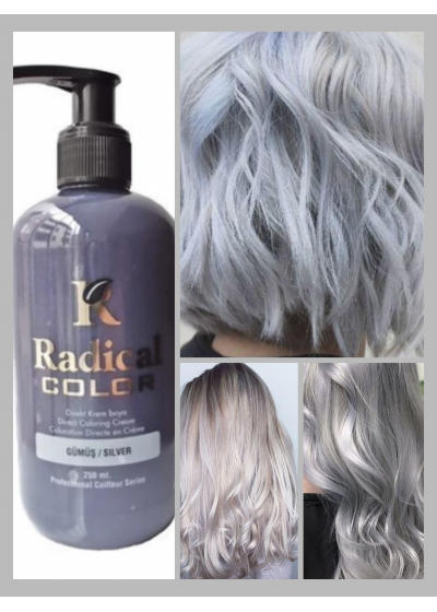 Боя за коса на водна основа за тониране на руса коса цвят Сребро - Radical