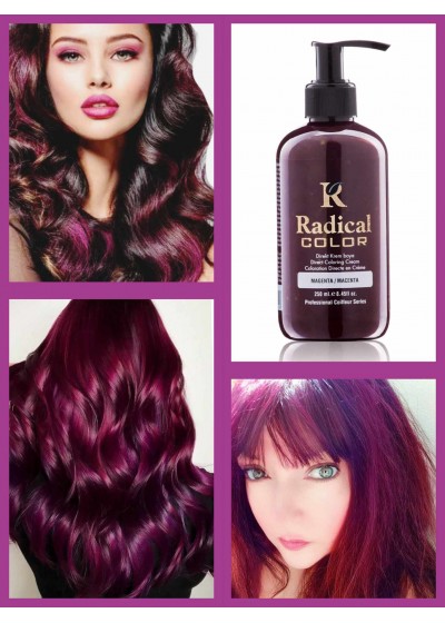 Професионална боя за коса цвят Маджента Виолетово без амоняк за кичури и балеаж